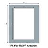 CountryArtHouse Metallic Silver Acid Free 16x20 Picture Frame Mats with White Core Bevel Cut for 11x17 Pictures - Fits 16x20 Frame - Pack of 25 Mats view 2