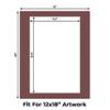 CountryArtHouse Maroon Acid Free 16x20 Picture Frame Mats with White Core Bevel Cut for 12x18 Pictures - Fits 16x20 Frame - Pack of 25 Mats view 2