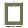 CountryArtHouse Dill Acid Free 16x20 Picture Frame Mats with White Core Bevel Cut for 11x14 Pictures - Fits 16x20 Frame - Pack of 25 Mats view 2