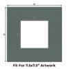 CountryArtHouse Charcoal Acid Free 16x16 Picture Frame Mats with White Core Bevel Cut for 8x8 Pictures - Fits 16x16 Frame - One Mat view 2
