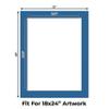 CountryArtHouse Royal Blue Acid Free 22x28 Picture Frame Mats with White Core Bevel Cut for 18x24 Pictures - Fits 22x28 Frame - Pack of 10 Mats view 2