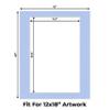 CountryArtHouse Baby Blue Acid Free 16x20 Picture Frame Mats with White Core Bevel Cut for 12x18 Pictures - Fits 16x20 Frame - Pack of 25 Mats view 2