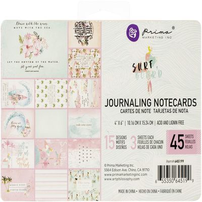 PRIMA MARKETING INC SURFBOARD CARDPAD 4X6JOURNLG, us:one size, 15 Designs/3 Each