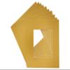 CountryArtHouse Metallic Gold Acid Free 20x20 Picture Frame Mats with White Core Bevel Cut for 8x8 Pictures - Fits 20x20 Frame - Pack of 100 Mats view 1