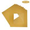 CountryArtHouse Metallic Gold Acid Free 20x20 Picture Frame Mats with White Core Bevel Cut for 8x8 Pictures - Fits 20x20 Frame - Pack of 100 Mats view 2