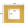 CountryArtHouse Metallic Gold Acid Free 20x20 Picture Frame Mats with White Core Bevel Cut for 8x8 Pictures - Fits 20x20 Frame - Pack of 100 Mats view 3