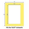 CountryArtHouse Vibrant Yellow Acid Free 16x20 Picture Frame Mats with White Core Bevel Cut for 11x17 Pictures - Fits 16x20 Frame - Pack of 10 Mats view 2