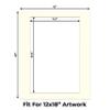 CountryArtHouse Textured Cream Acid Free 16x20 Picture Frame Mats with White Core Bevel Cut for 12x18 Pictures - Fits 16x20 Frame - Pack of 25 Mats view 2