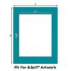 CountryArtHouse Teal Acid Free 11x14 Picture Frame Mats with White Core Bevel Cut for 8.5x11 Pictures - Fits 11x14 Frame - Pack of 10 Mats view 2