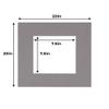 CountryArtHouse Charcoal Acid Free 20x20 Picture Frame Mats with White Core Bevel Cut for 8x8 Pictures - Fits 20x20 Frame - Pack of 100 Mats view 3