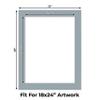 CountryArtHouse Metallic Silver Acid Free 22x28 Picture Frame Mats with White Core Bevel Cut for 18x24 Pictures - Fits 22x28 Frame - Pack of 10 Mats view 2