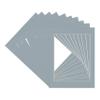 CountryArtHouse Metallic Silver Acid Free 22x28 Picture Frame Mats with White Core Bevel Cut for 18x24 Pictures - Fits 22x28 Frame - Pack of 10 Mats view 3