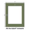 CountryArtHouse Dill Acid Free 11x14 Picture Frame Mats with White Core Bevel Cut for 8.5x11 Pictures - Fits 11x14 Frame - Pack of 10 Mats view 2