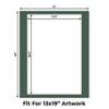 CountryArtHouse Hunter Green Acid Free 16x20 Picture Frame Mats with White Core Bevel Cut for 13x19 Pictures - Fits 16x20 Frame - Pack of 25 Mats view 2