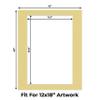 CountryArtHouse Soft Yellow Acid Free 16x20 Picture Frame Mats with White Core Bevel Cut for 12x18 Pictures - Fits 16x20 Frame - Pack of 25 Mats view 2