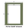 CountryArtHouse Dill Acid Free 16x20 Picture Frame Mats with White Core Bevel Cut for 12x18 Pictures - Fits 16x20 Frame - Pack of 10 Mats view 2
