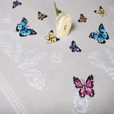 VERVACO (3PL) Stampd EMBROIDRY KIT, Butterfly Dance