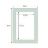 CountryArtHouse Honeydew Acid Free 16x20 Picture Frame Mats with White Core Bevel Cut for 11x17 Pictures - Fits 16x20 Frame - Pack of 25 Mats view 3