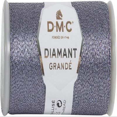 DMC Diamant Metallic Thread 38.2yd - Anthracite Grey
