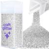Hemway Craft Glitter Shaker 130g / 4.6oz Glitter for Arts, Crafts, Resin, Tumblers, Painting, Decoration, Festival - Fine (1/64" 0.015" 0.4mm) - Gold Silver view 1