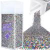 Hemway Craft Glitter Shaker 130g / 4.6oz Glitter for Arts, Crafts, Resin, Tumblers, Painting, Decoration, Festival - Fine (1/64" 0.015" 0.4mm) - Gun Metal Grey Holographic view 1