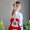 Loog Pro Acoustic kids Guitar 3-strings Ages 6+ Learning App and Lessons Included Red view 3