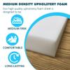 Foamma 6" x 18" x 34" Medium Density Upholstery Foam Padding, Thick-Custom Pillow, Chair, and Couch Cushion Replacement Foam, Craft Foam Upholstery Supplies, Foam Pad for Cushions and Seat Repair view 3