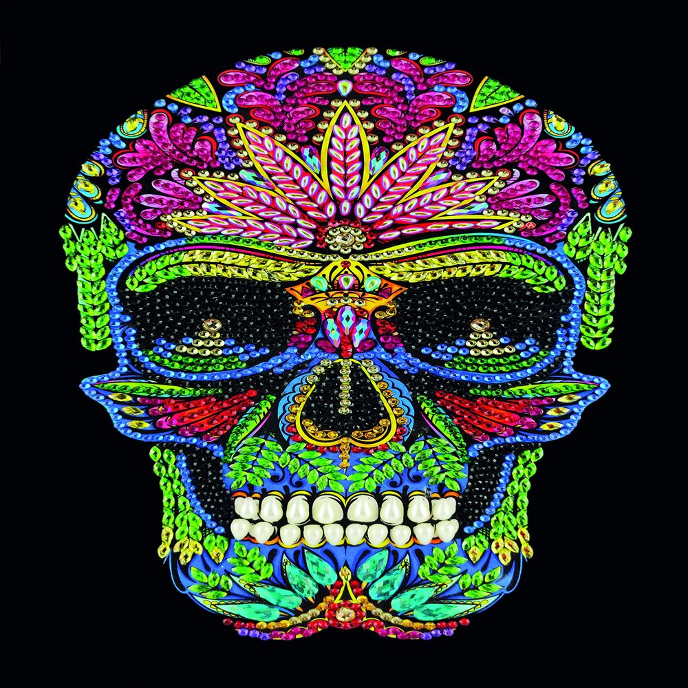Crystal Art Diamond Painting Notebook - Skull Notebook Kit - Create a Sparkling Notebook Cover using Crystals - For ages 8 and up