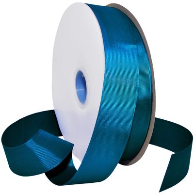 Morex Ribbon Grosgrain Fabric Solid Color Ribbons, Gift Wrapping, Christmas and Wedding Dcor, for Crafting and Floral Arrangements, 1.5" x 100 Yd, Aegean Blue