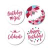 2 Inch Round Birthday Butterflies Circle Labels Sticker For Kids Girls Daughter Party Favor Accessories Cute Decorations Supplies Adorable Wings Themed Celebration Special Occasion Goodie Bags Treat view 1