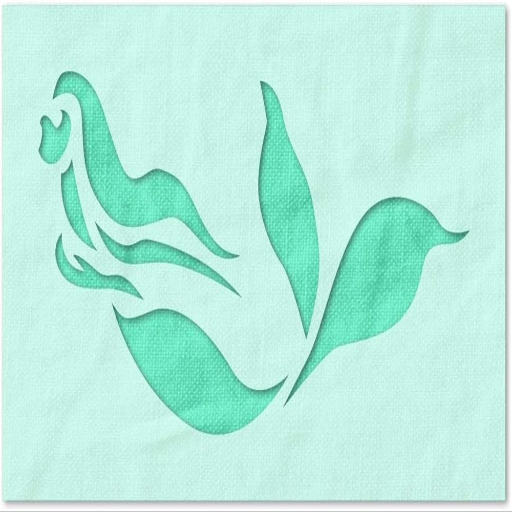 Stencil Stop Mermaid Stencil - Reusable for DIY Projects, Painting, Drawing, Crafts - 14 Mil Mylar Plastic (24 x 11 inches)