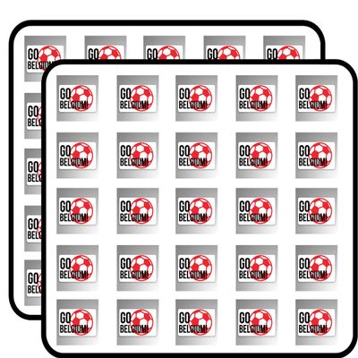 Go Belgium Soccer Vinyl Sticker for Scrapbooking, Calendars, Arts, Kids DIY Crafts, Album, Bullet Journals 50 Pack
