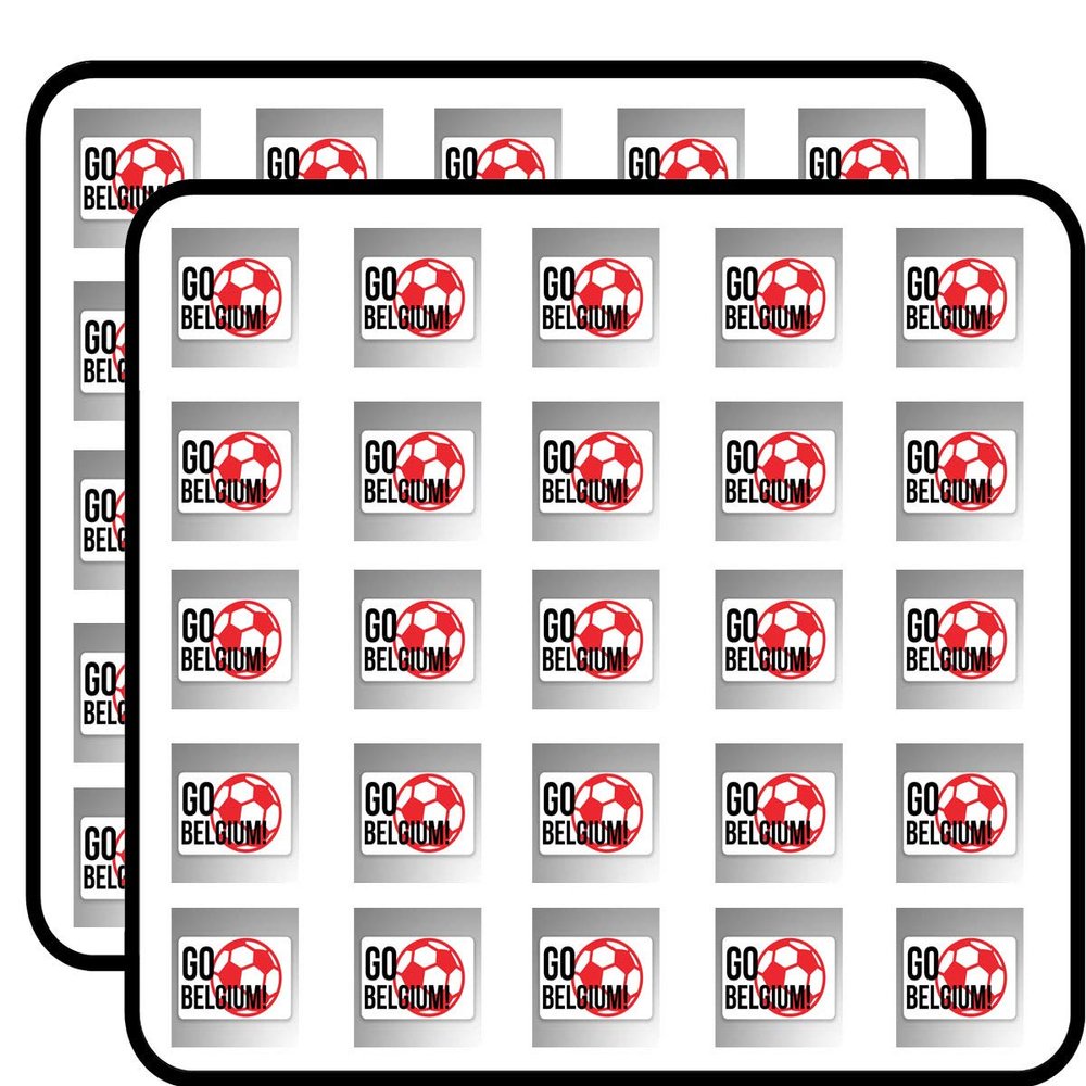 Go Belgium Soccer Vinyl Sticker for Scrapbooking, Calendars, Arts, Kids DIY Crafts, Album, Bullet Journals 50 Pack