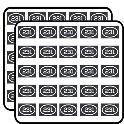 231 Area Code Sticker Michigan Muskegon Norton Shores Shelby City Pride Sticker for Scrapbooking, Calendars, Arts, Kids DIY Crafts, Album, Bullet Journals 50 Pack