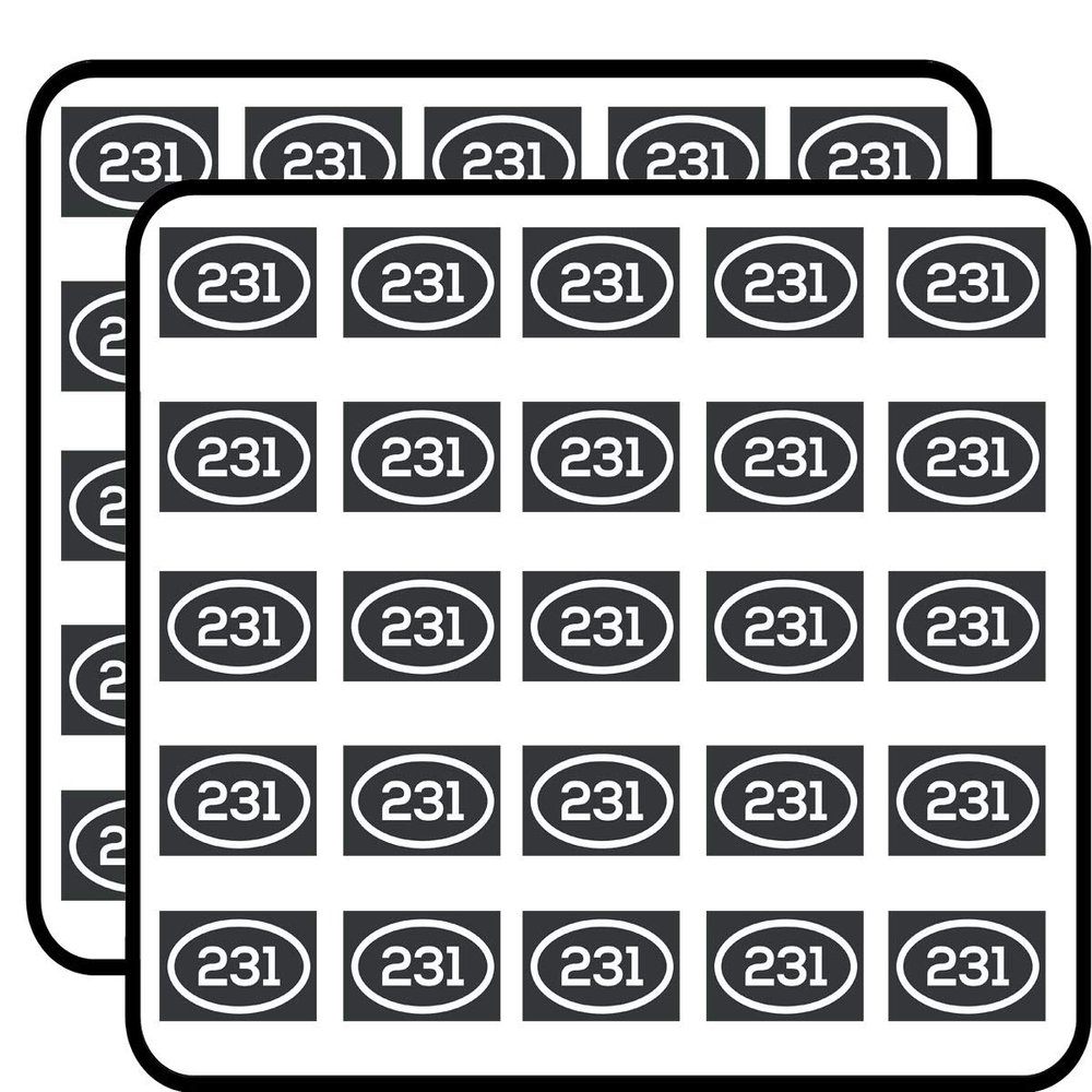 231 Area Code Sticker Michigan Muskegon Norton Shores Shelby City Pride Sticker for Scrapbooking, Calendars, Arts, Kids DIY Crafts, Album, Bullet Journals 50 Pack