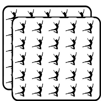 Ballet Dancer Leaping with Front Leg Bent Sticker for Scrapbooking, Calendars, Arts, Kids DIY Crafts, Album, Bullet Journals 50 Pack