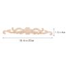 4pcs Wood Carved Onlay Applique Unpainted Rose Flower Applique for DIY Craft Door Home Furniture Decoration view 3
