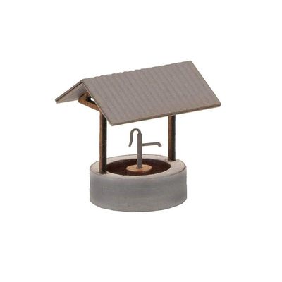 FALLER HO Scale Decorative Fountain -- Laser-Cut Kit - 7/8 x 13/16 x 15/16 2.3 x 2.1 x 2.4cm
