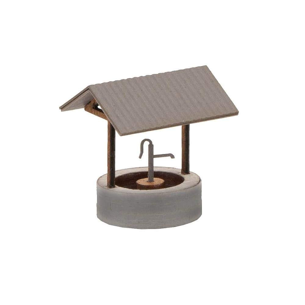 FALLER HO Scale Decorative Fountain -- Laser-Cut Kit - 7/8 x 13/16 x 15/16 2.3 x 2.1 x 2.4cm