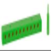 FALLER All Scale Low-Voltage Distribution Terminal (Plate) -- 10 Sockets and Plugs, 3/32" 2.5mm (Green) view 1