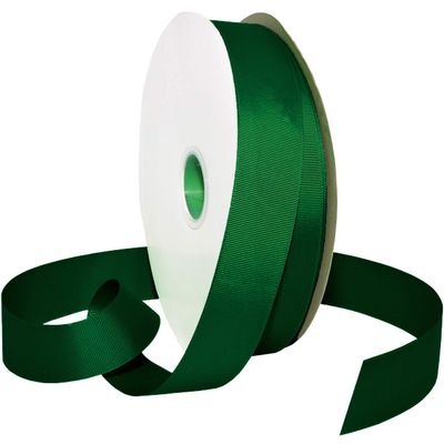 Morex Ribbon Grosgrain Fabric Solid Color Ribbons, Gift Wrapping, Christmas and Wedding Dcor, for Crafting and Floral Arrangements, 1.5" x 100 Yd, Hunter