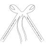 100 Made Party Favors Plus Brand Bows Personalized Ribbon 3/8" Satin Silver Edge Party Wedding Baby Shower Favor view 2