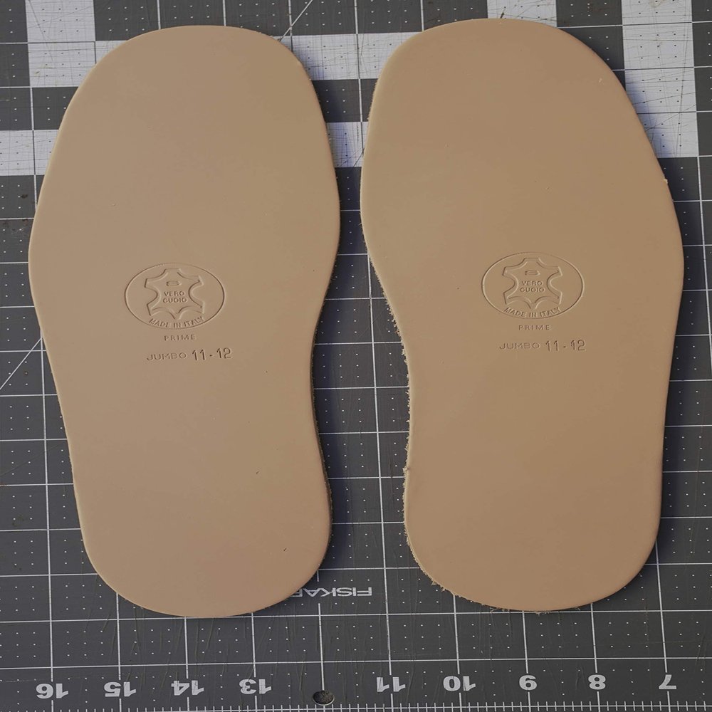 4 mm Leather Full Soles XL 13 x 4.5" Made in Italy Premium Quality for Shoes & Boots