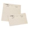 321Done Folding Recipe Cards - Set of 50, 6x5 folds to 3x5, Large Double-sided Rustic Tan Recipe Cards, Script Design for Bridal Shower & Wedding Gift, Made in USA view 1