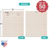 321Done Folding Recipe Cards - Set of 50, 6x5 folds to 3x5, Large Double-sided Rustic Tan Recipe Cards, Script Design for Bridal Shower & Wedding Gift, Made in USA view 2
