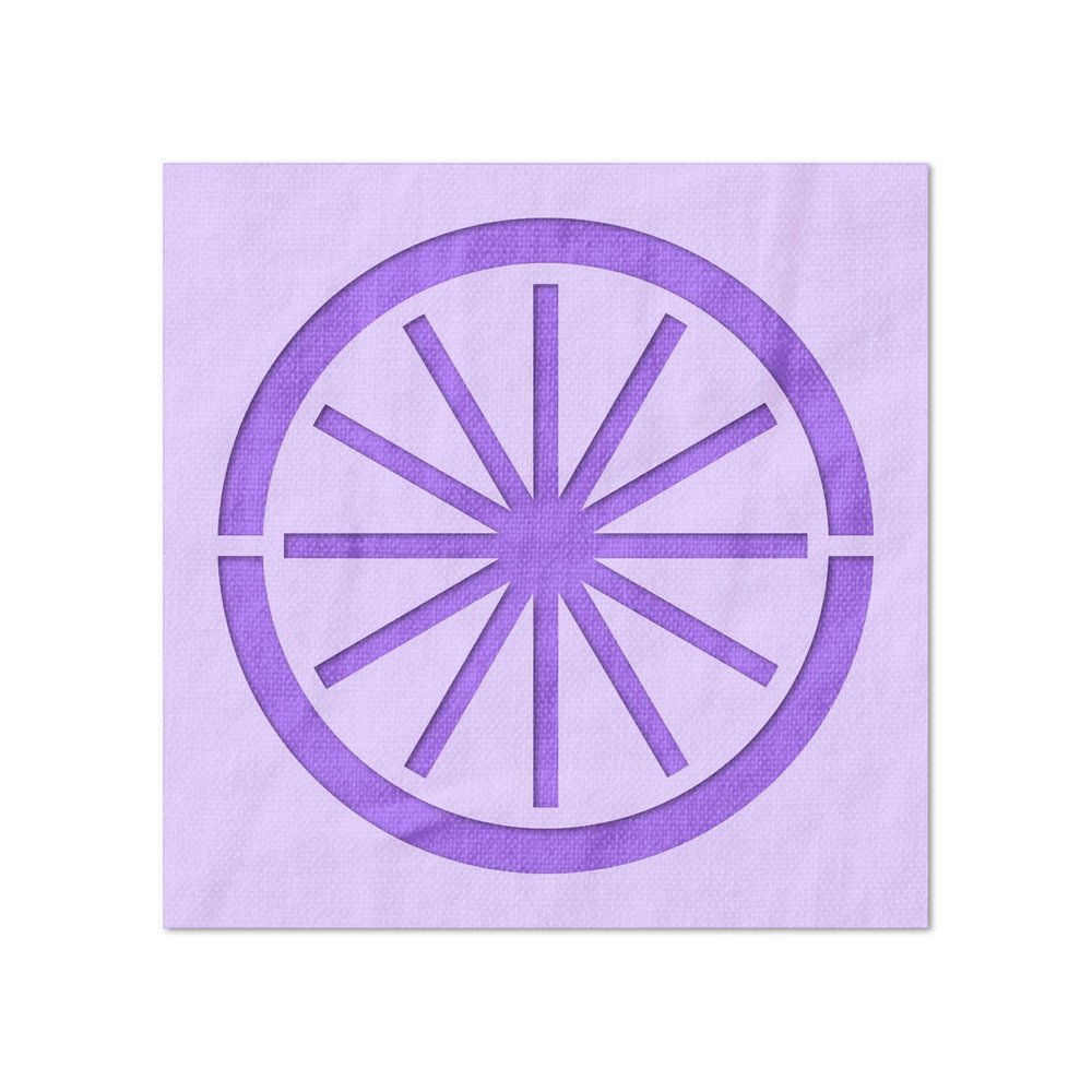 Stencil Stop Wagon Wheel Stencil - Reusable for DIY Projects, Painting, Drawing, Crafts - 14 Mil Mylar Plastic (18 x 18 inches)