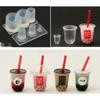 taxiner 3D Mini Milk Tea Cup Bottle UV Resin Silicone Mold Miniture Food Play Mold Tool view 2
