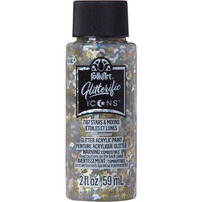 PLAID ENTERPRISES, INC. 7167 GLITTERIFIC Icons Stars Moon