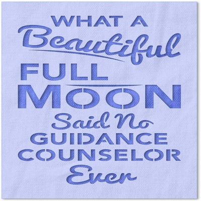 Stencil Stop What A Beautiful Full Moon Guidance Counselor Stencil - Reusable for DIY Projects, Painting, Drawing, Crafts - 14 Mil Mylar Plastic (15 x 24 inches)