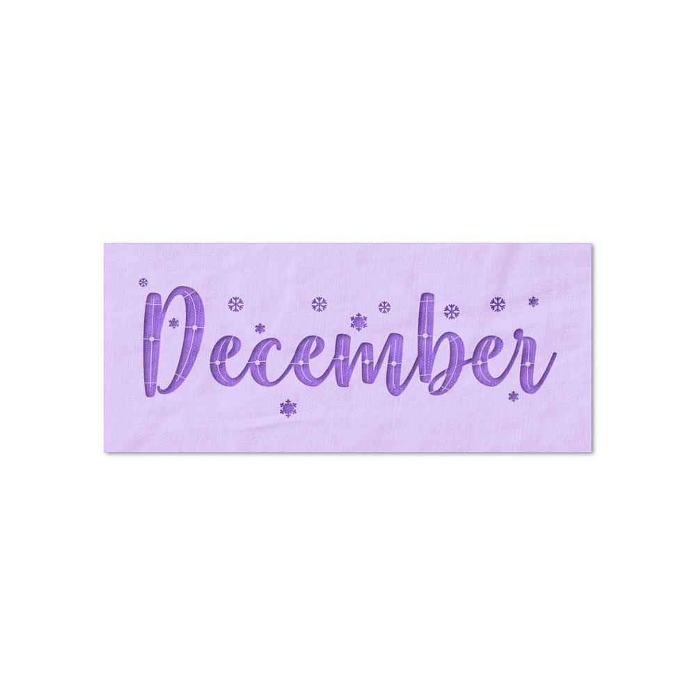 Stencil Stop December Stencil - Reusable for DIY Projects, Painting, Drawing, Crafts - 14 Mil Mylar Plastic (24 x 8 inches)
